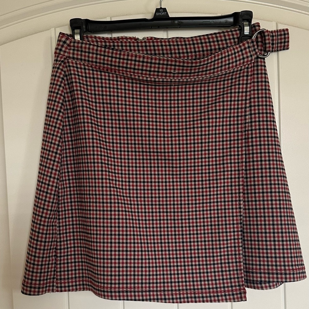 Hollister Gingham A Line Mini Skirt- Size Small